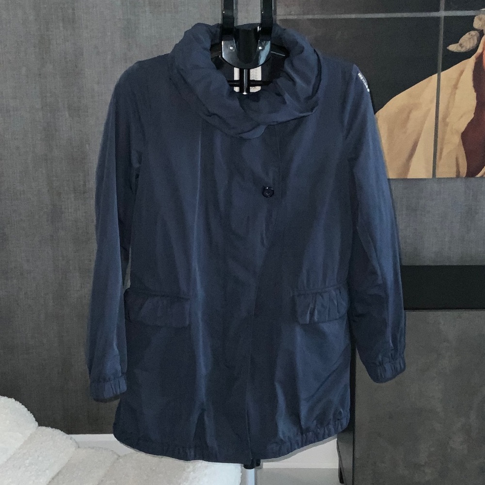Geox Respira navy long rain coat size 8
